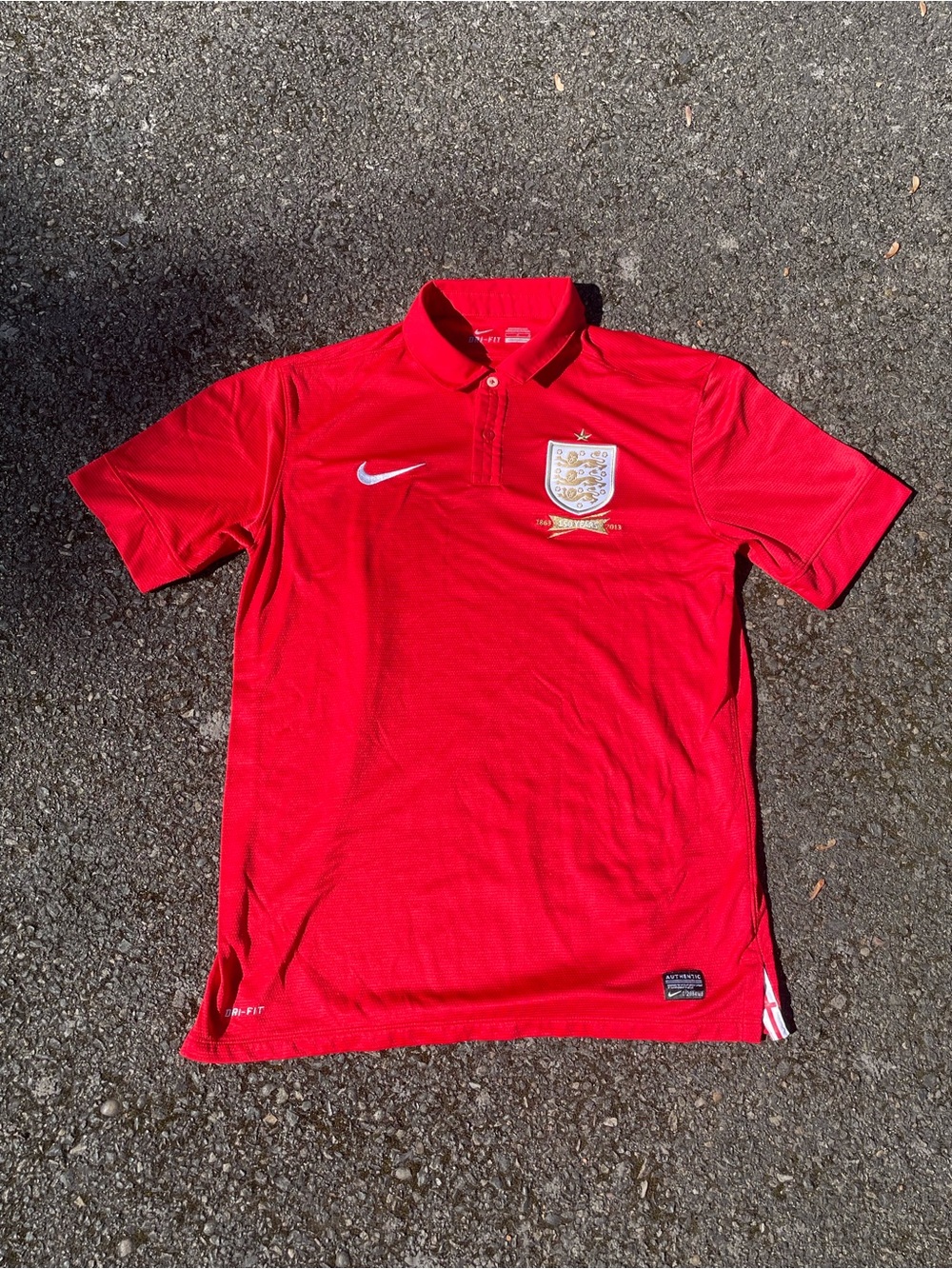 Nike England 2013 150th Anniversary Kit Jersey Size Large
